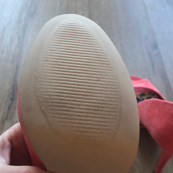 Madden Girl Bannter Peep Toe Heels in Coral Fabric - Picture 4 of 4